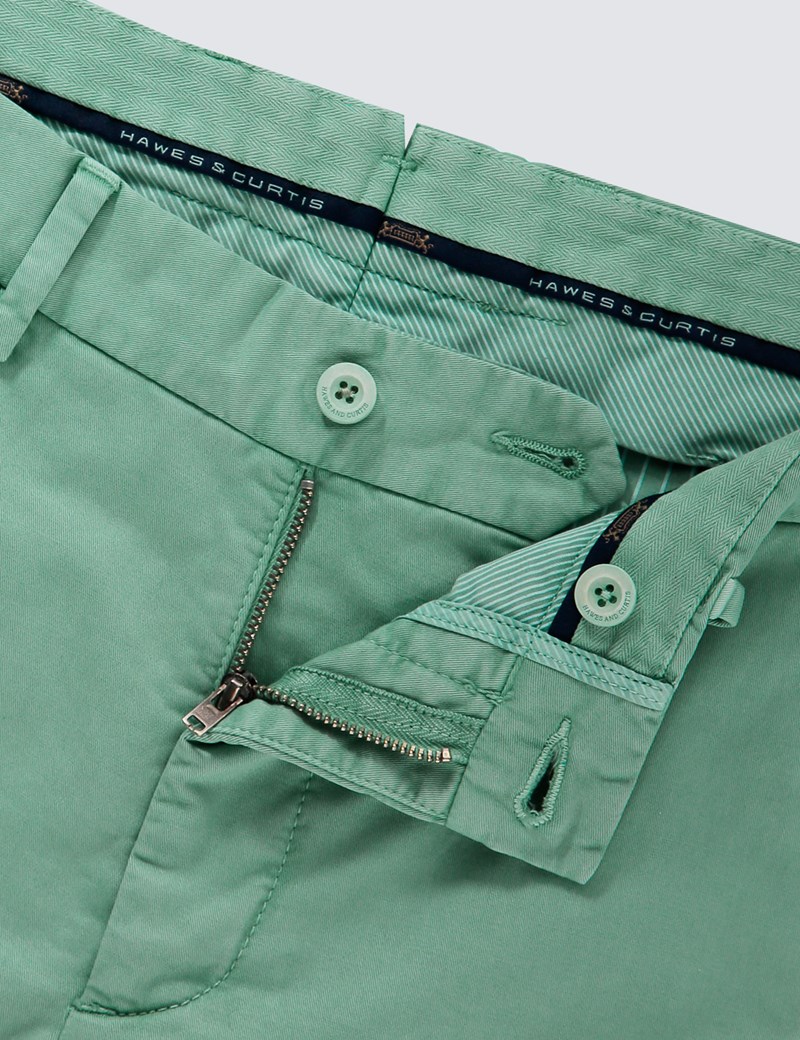 green chino shorts