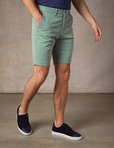 turquoise chino shorts