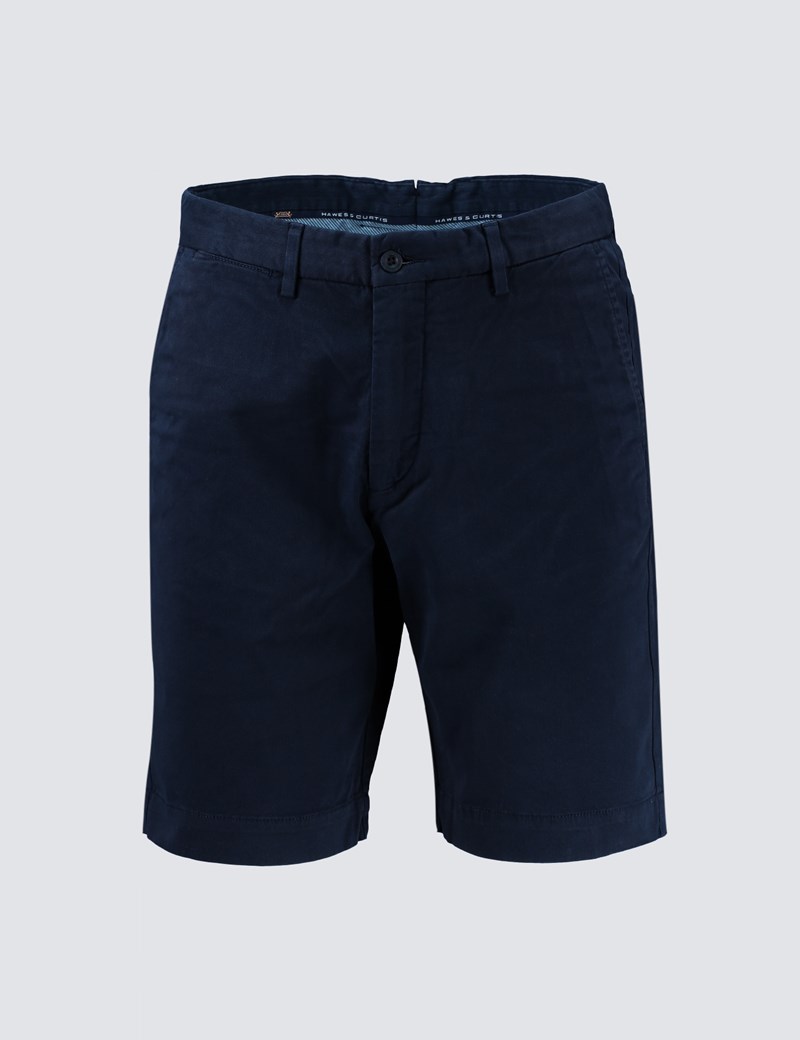Men's Navy Chino Shorts Hawes & Curtis