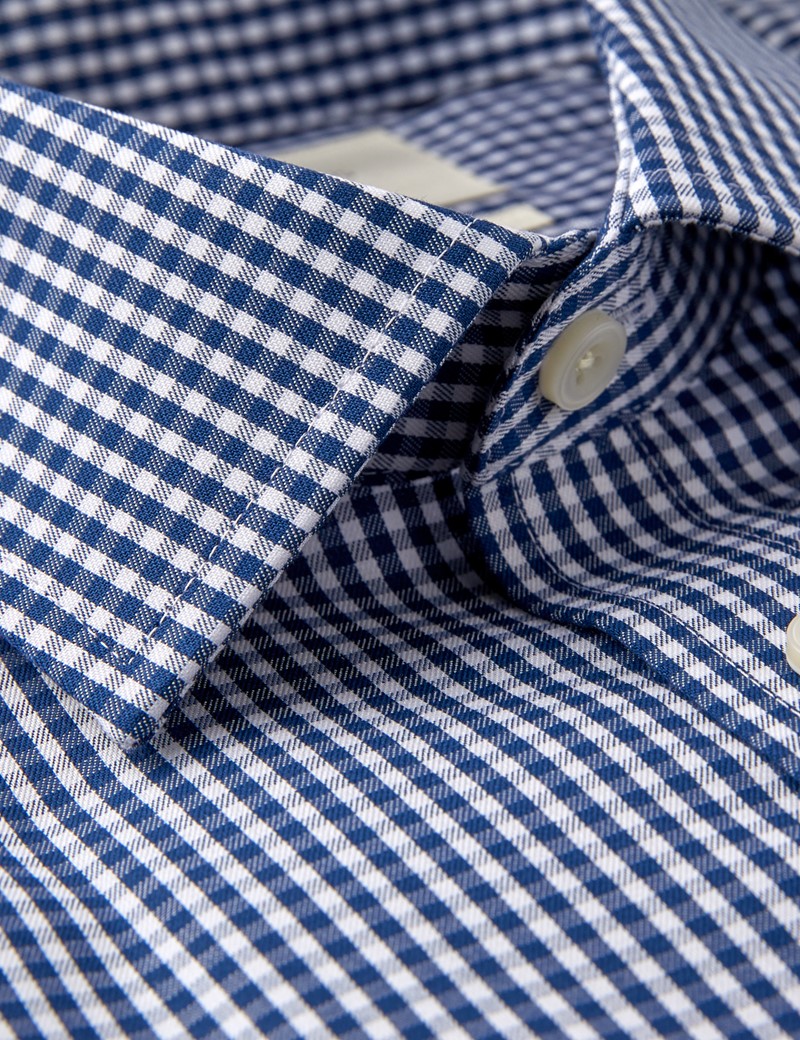 Fseason-Men No-Iron Classic Plaid Pocket Single Breasted Relaxed Shirt
