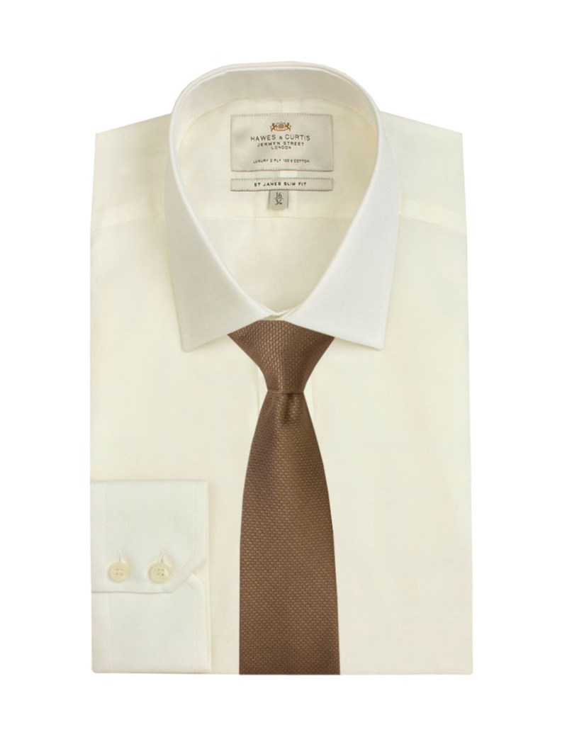 ivory slim fit shirt