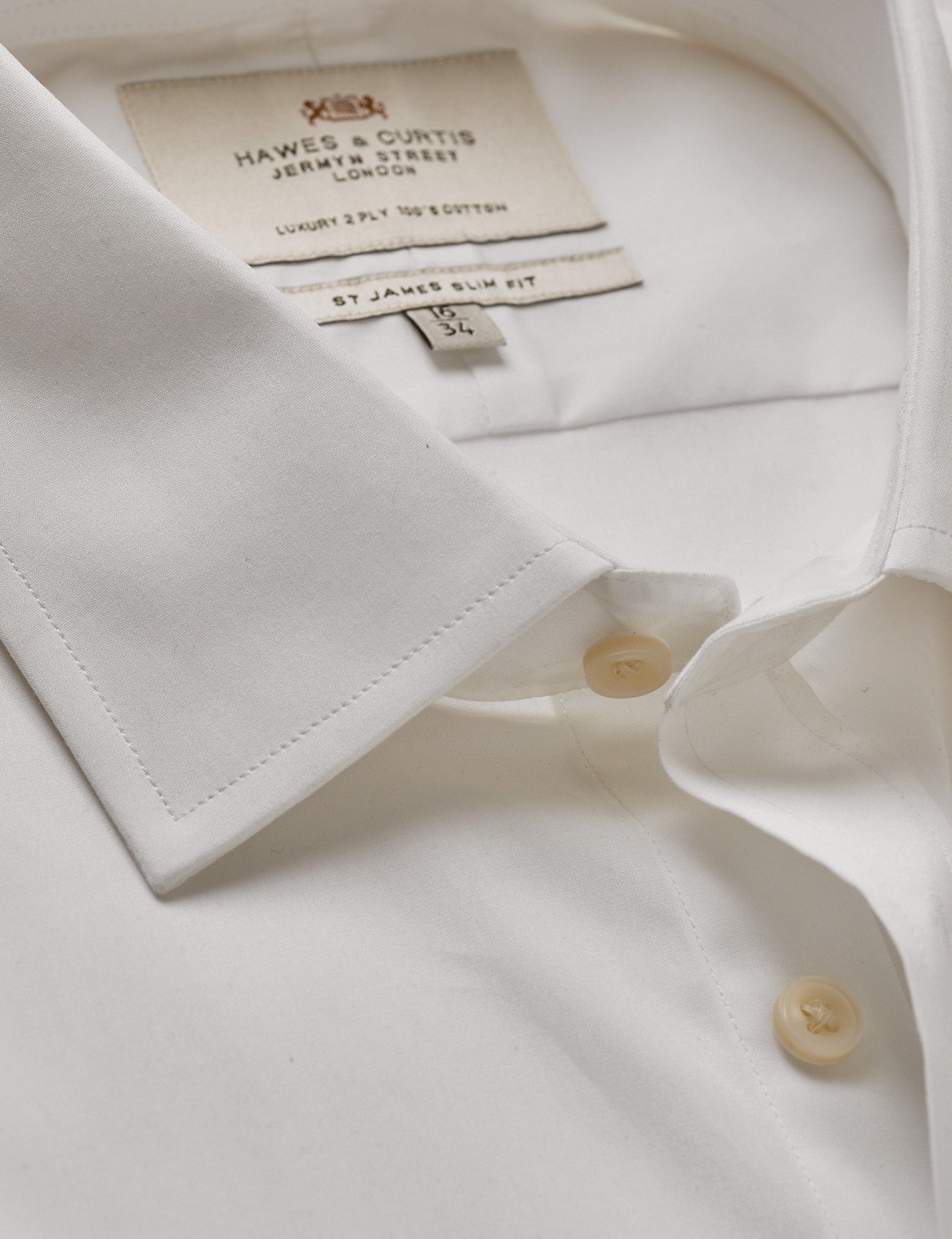 & Slim Fit Poplin Shirt 18" collar 38" sleeve