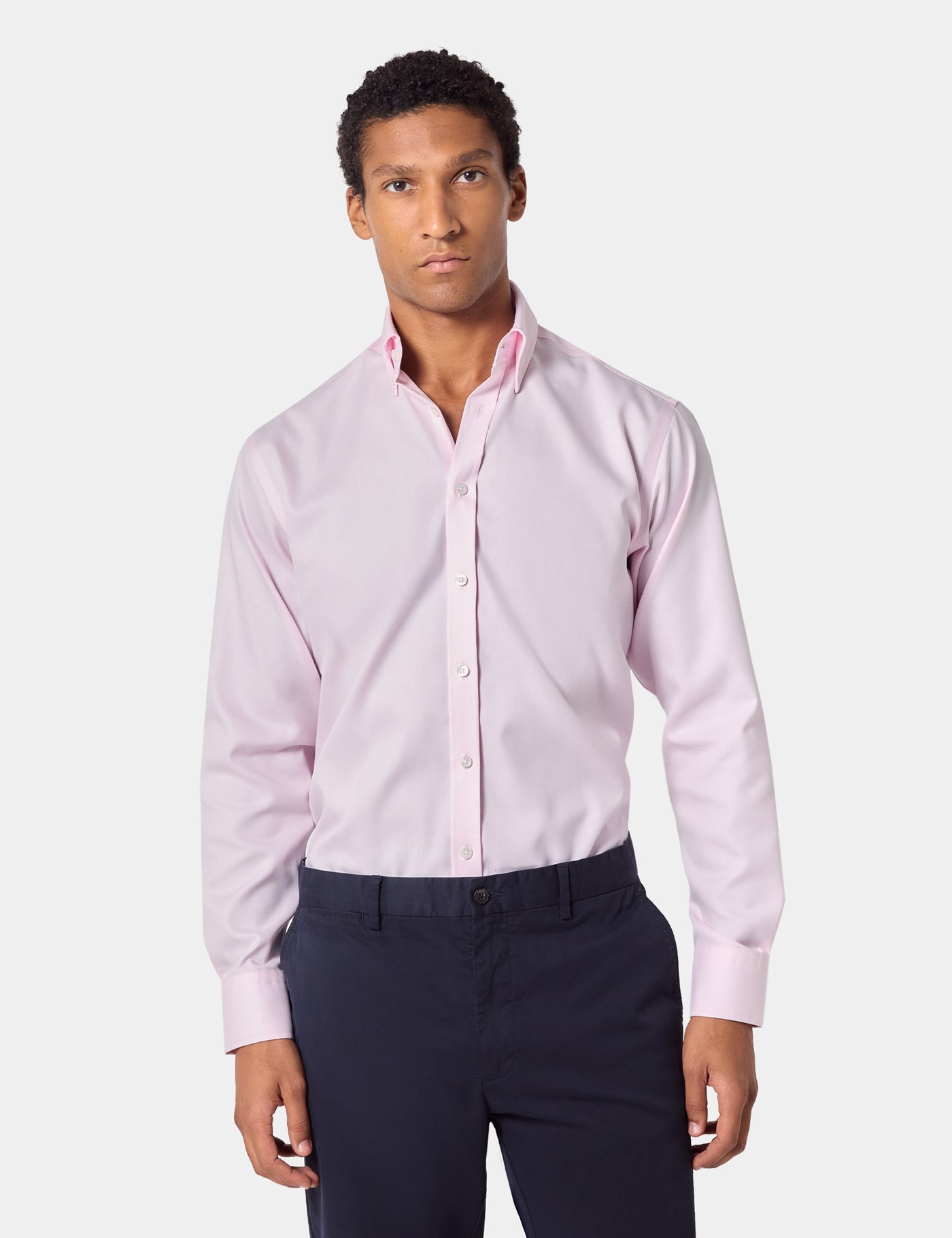 & Slim Fit Pin Point Non Iron Oxford Shirt 18" collar 38" sleeve