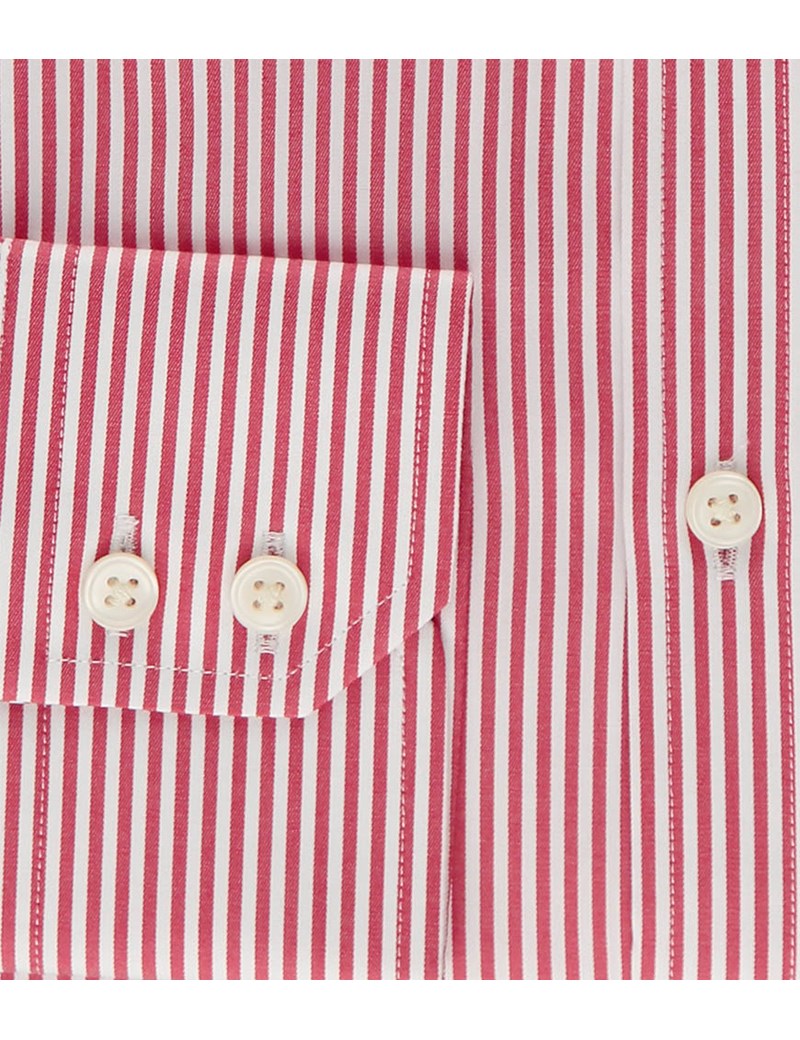 mens red and white stripe shirt