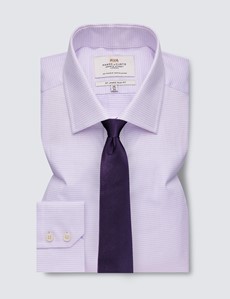 Bügelleichtes Businesshemd – Slim Fit – Kentkragen – rosa blau