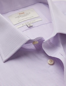 Bügelleichtes Businesshemd – Slim Fit – Kentkragen – rosa blau