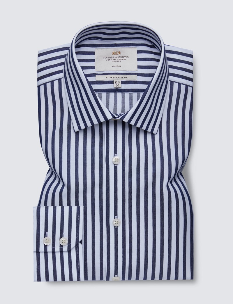 navy and white striped shirt mens