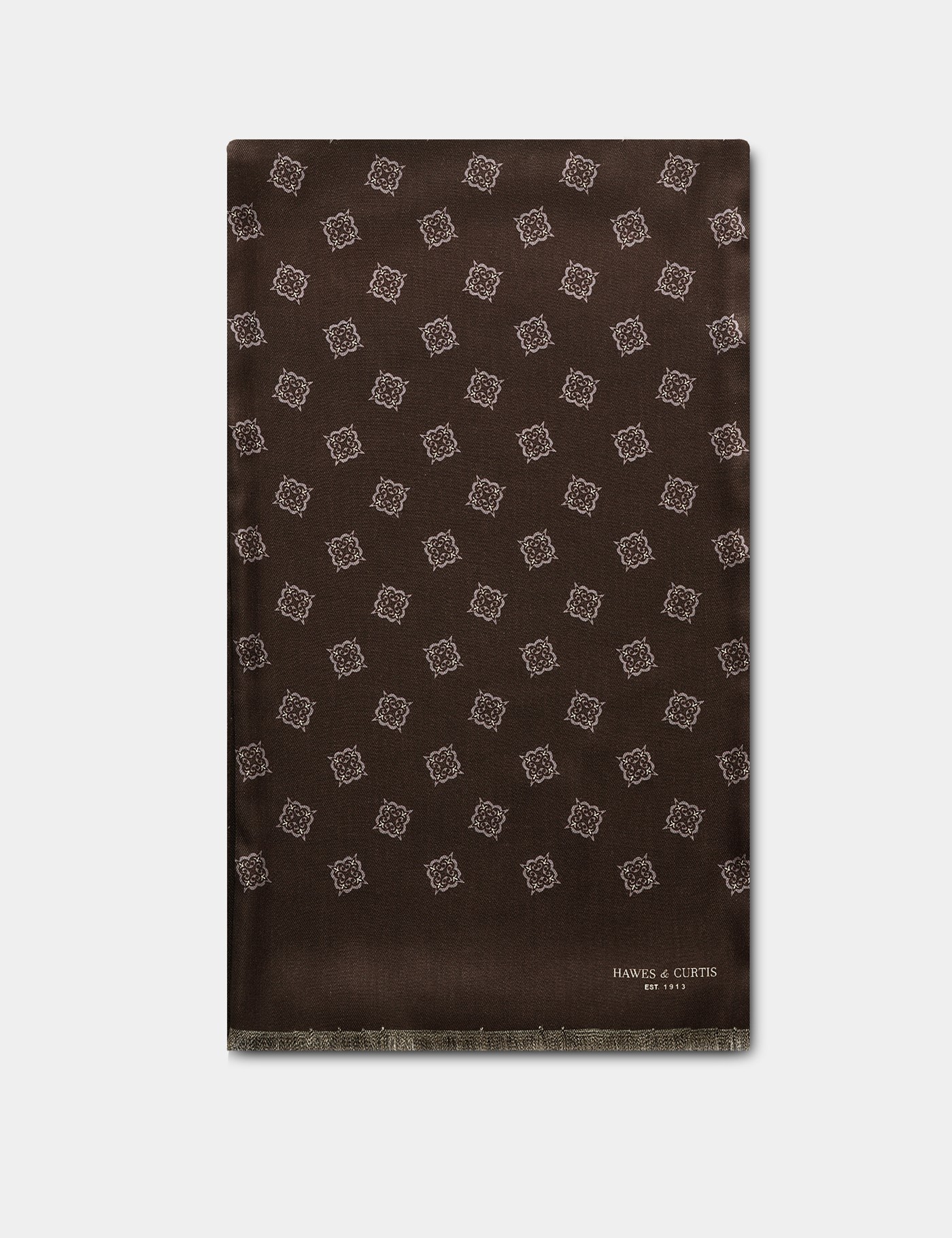 & Chocolate Brown Medallion Scarf One