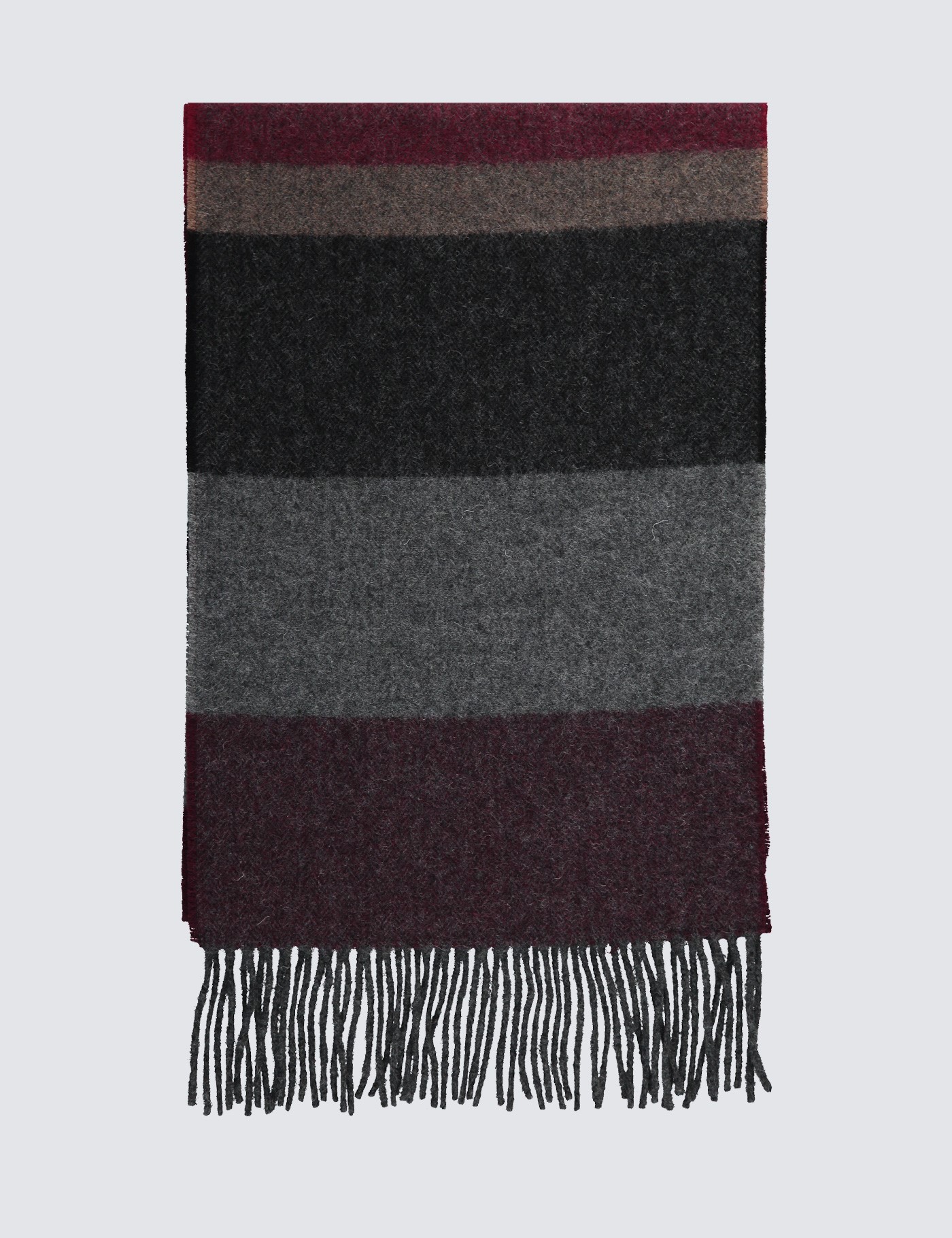 Image of Hawes & Curtis Women's % Wool Block Scarf in Grey/Pink