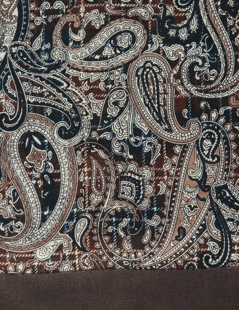 brown paisley scarf