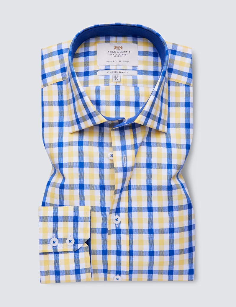 Slim Fit Shirt with Semi Cutaway Collar 