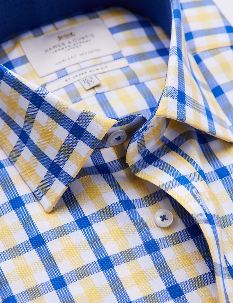 Slim Fit Shirt with Semi Cutaway Collar 