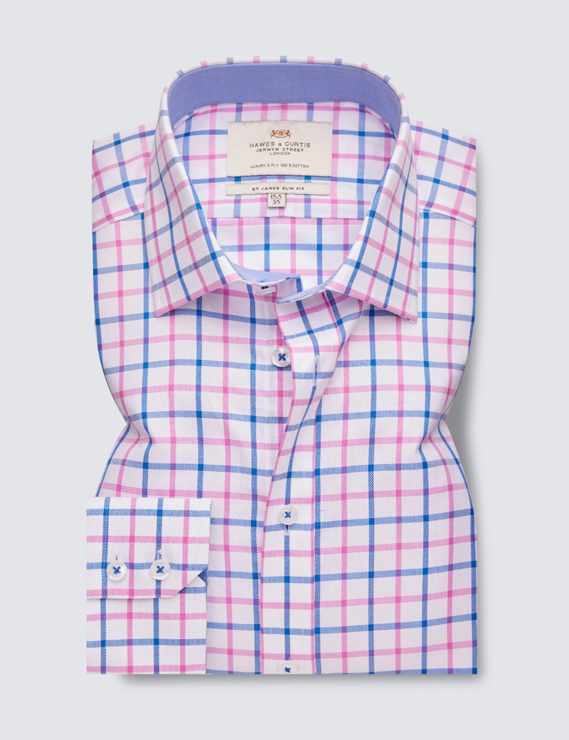 pink plaid dress shirt