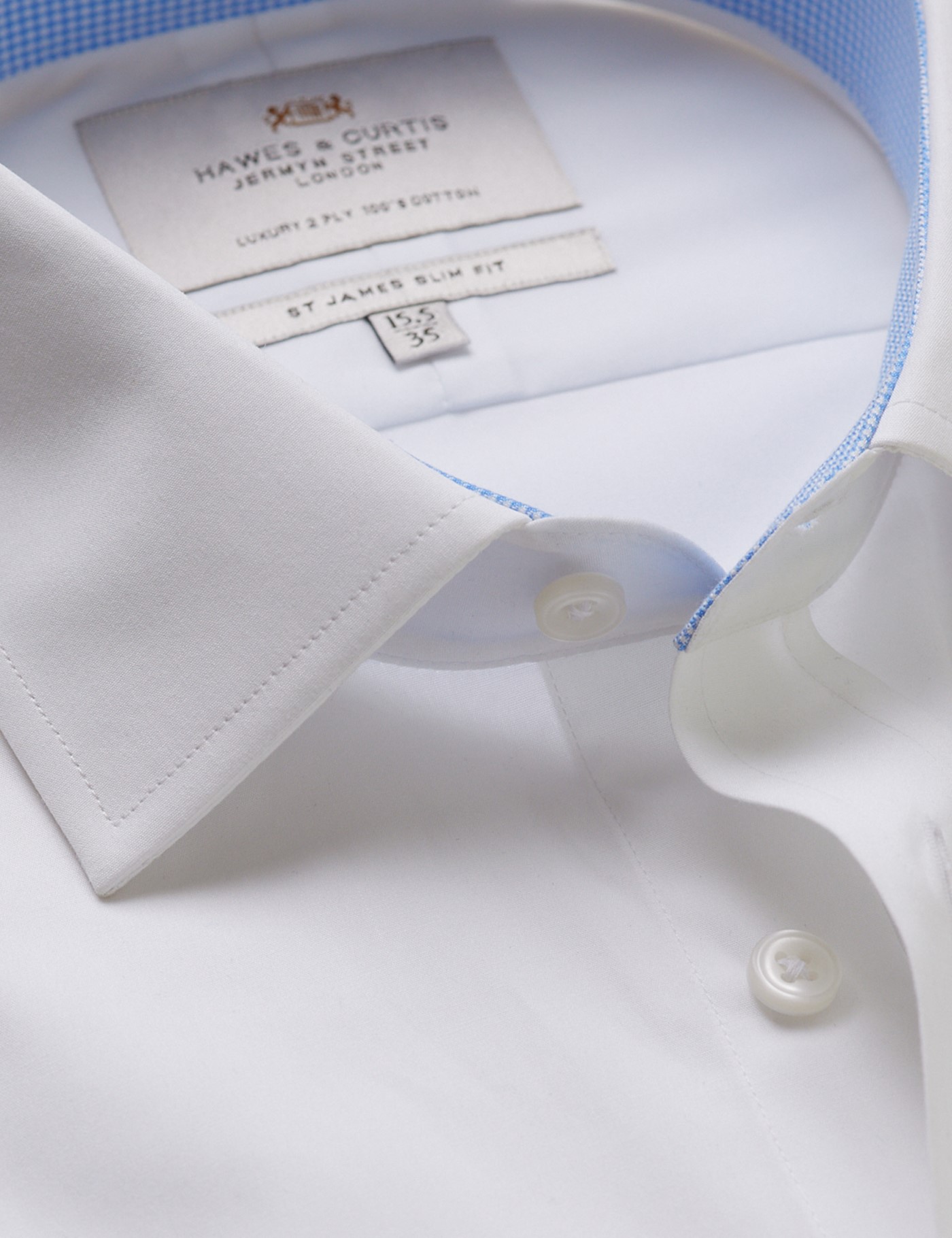 & Slim Fit Poplin Shirt 15.5" collar 36" sleeve