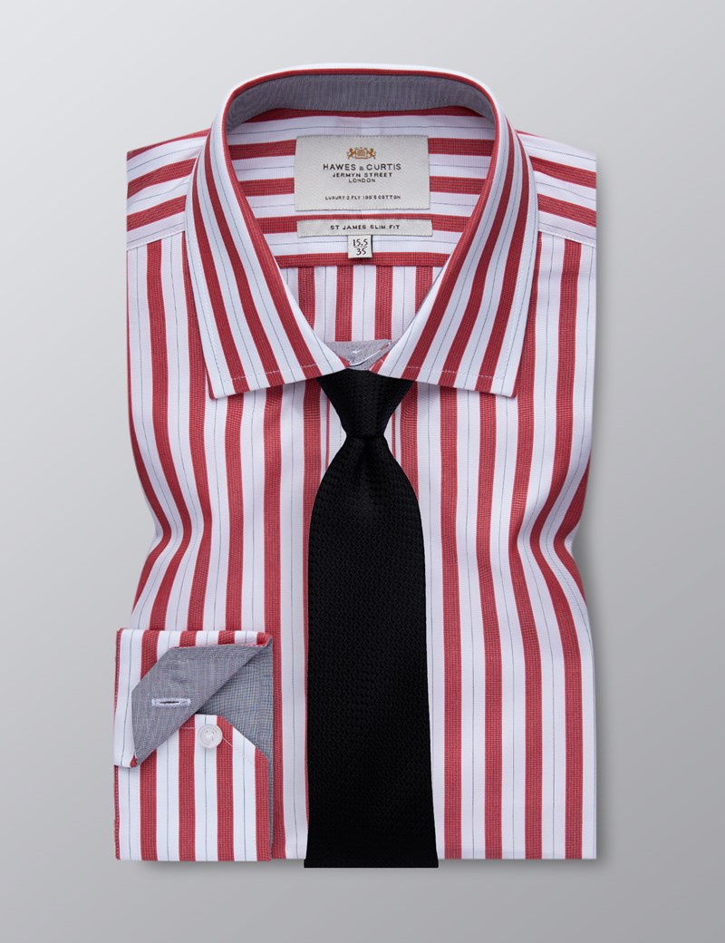 red white striped shirt men's