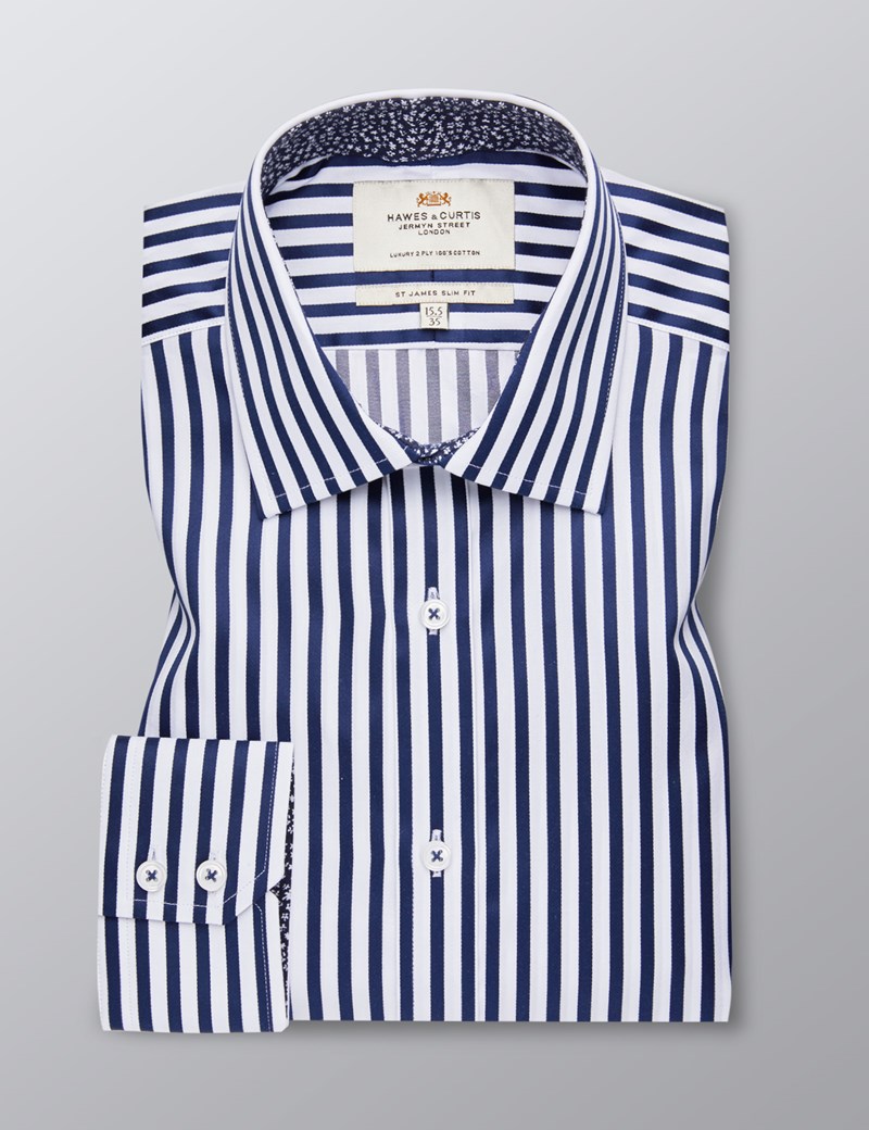 blue and white stripped shirts