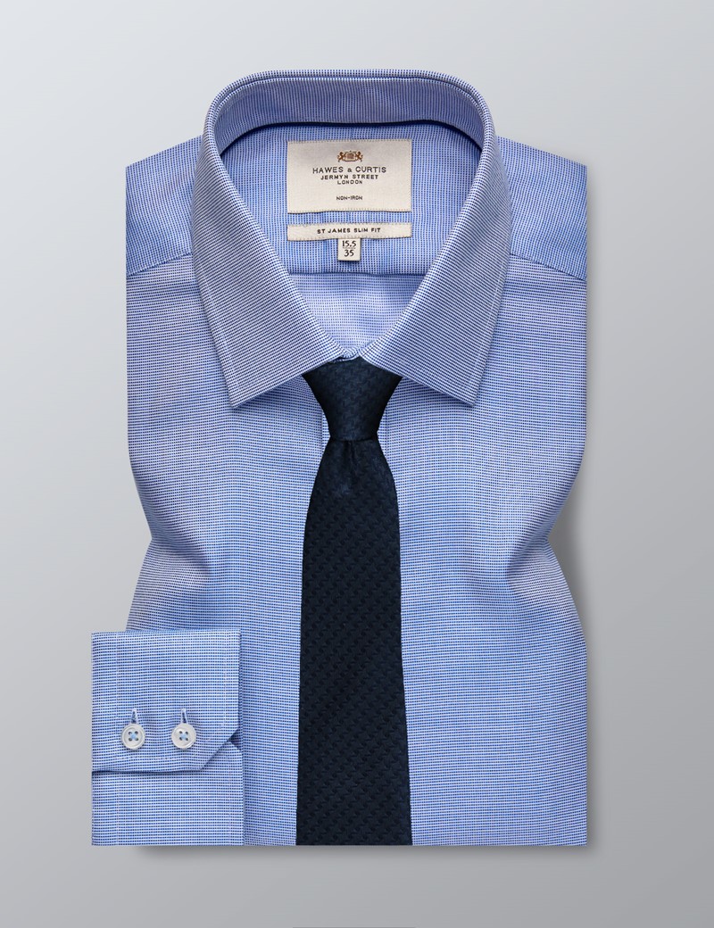 navy blue slim fit shirt