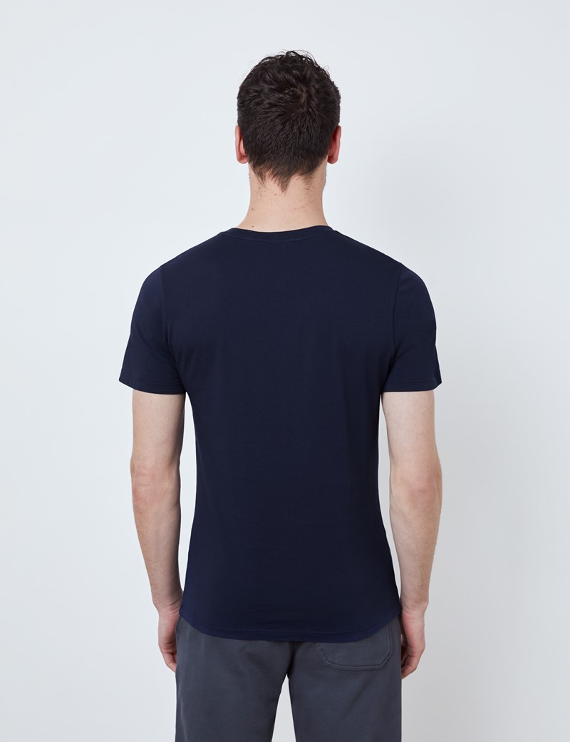 Navy Garment Dye Organic Cotton T-Shirt 