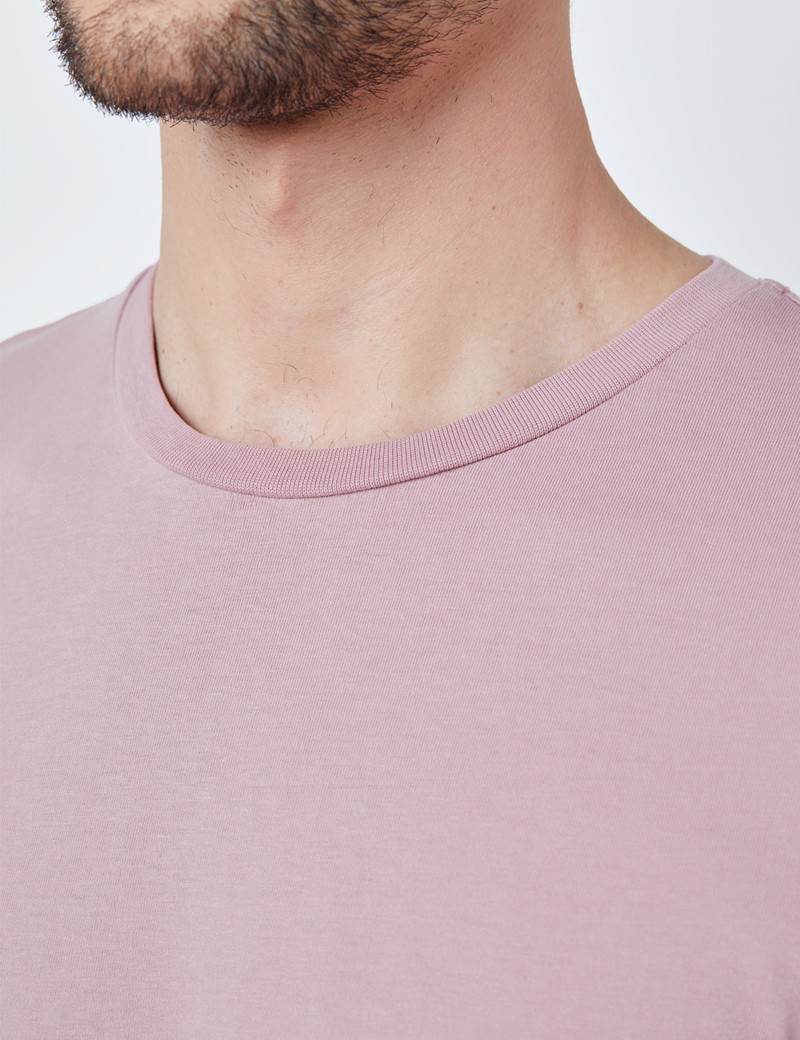 Light Pink Garment Dye Organic Cotton T-Shirt 