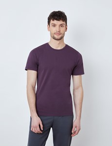 Blackberry Garment Dye Organic Cotton T-Shirt 