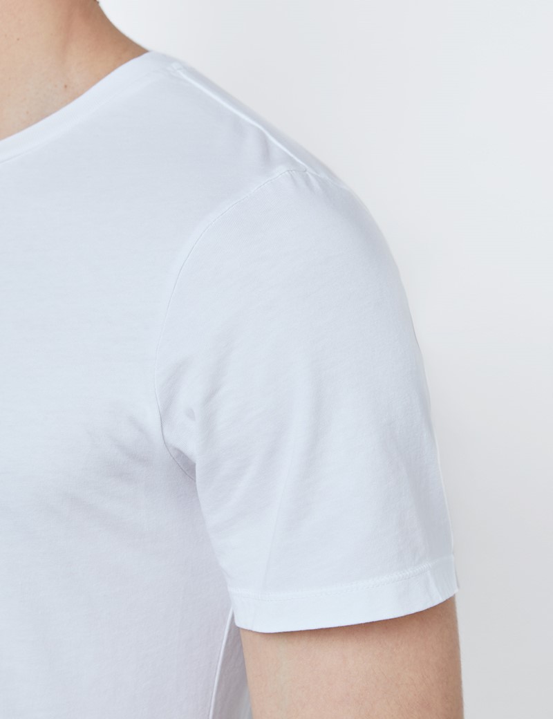 White Garment Dye Organic Cotton T-Shirt 