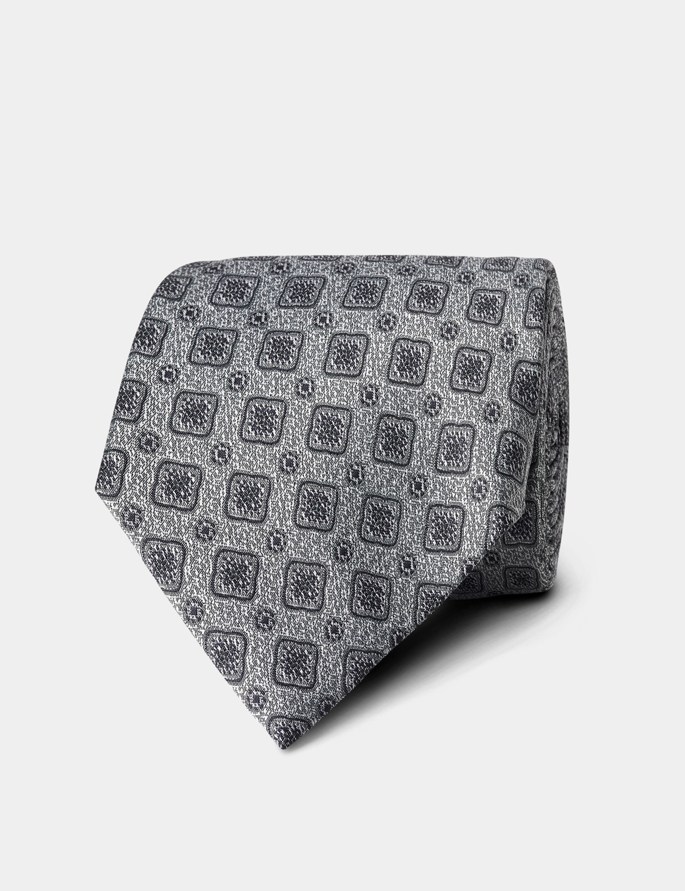 Hawes & Curtis Silver Geo Textured 1913 Tie Size: One Size