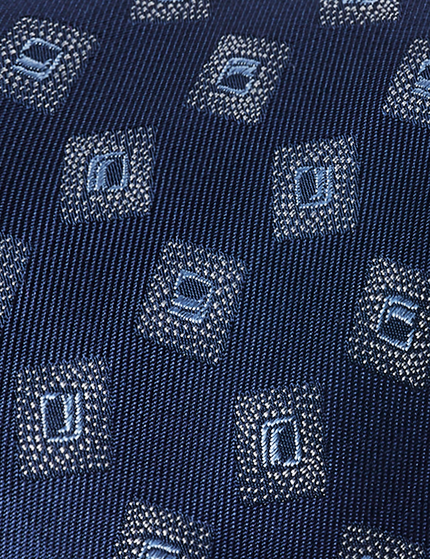 Hawes & Curtis Blue Jacquard Geo 1913 Tie Size: One Size image 2