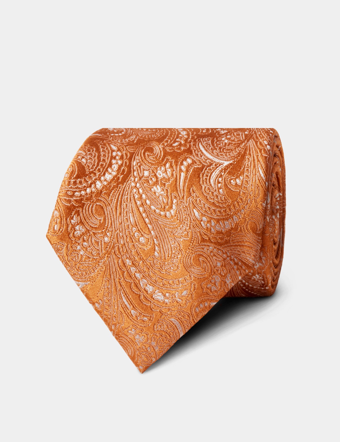 Hawes & Curtis Orange Paisley Tie Size: One Size