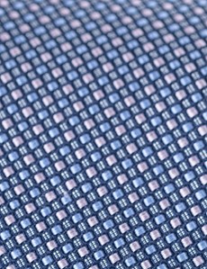 Men's Light Pink 2 Tone Squares Print Tie - 100% Silk