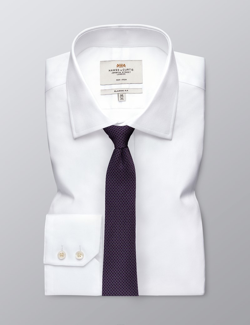 Men's Purple 2 Tone Squares Tie - 100% Silk