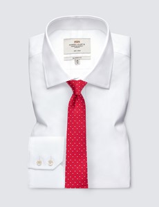 Krawatte – Seide – Standardbreite – rot Tupfen