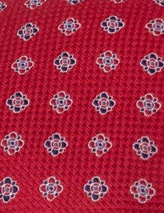 Krawatte – Seide – Standardbreite – rot Webmuster