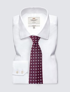 Krawatte – Seide – Standardbreite – weinrot Webmuster