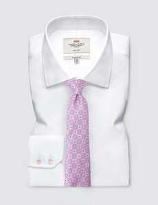 Krawatte – Seide – Standardbreite – rosa abstrakte Blümchen