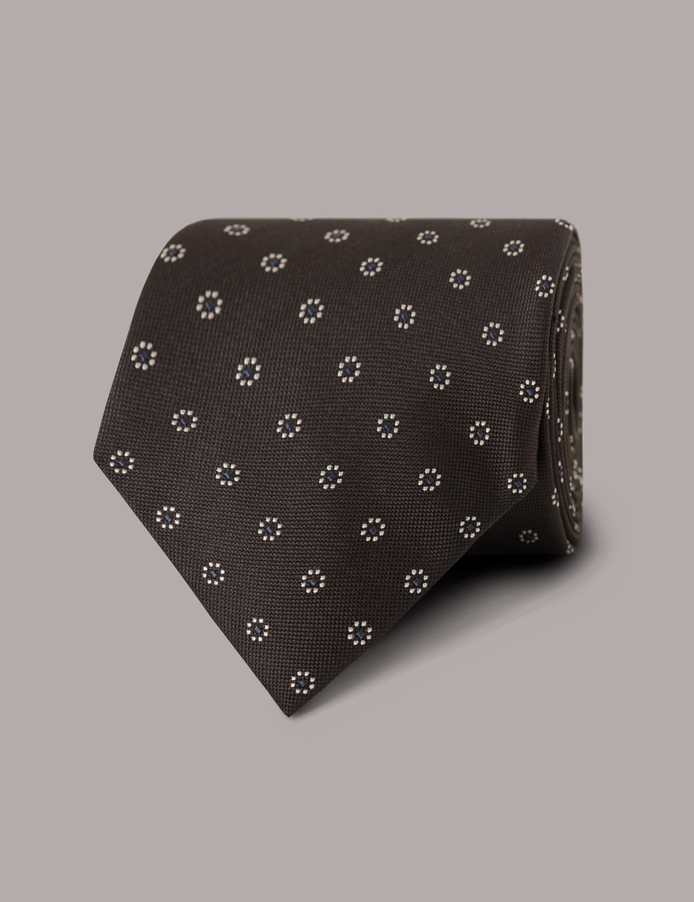 & Floral Geo Tie 100% Silk One