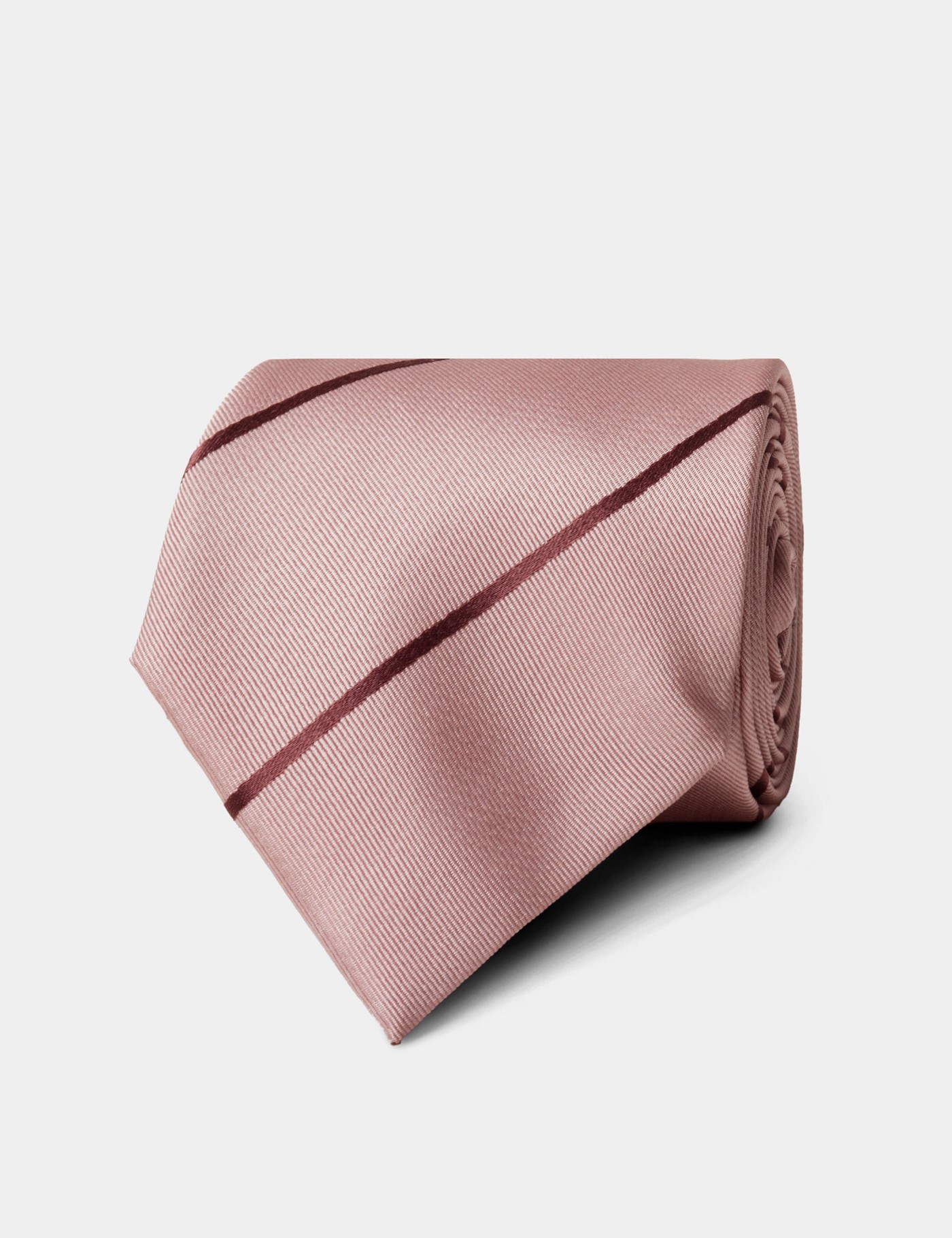 Hawes & Curtis Dusky Pink Tonal Stripe Tie Size: One Size
