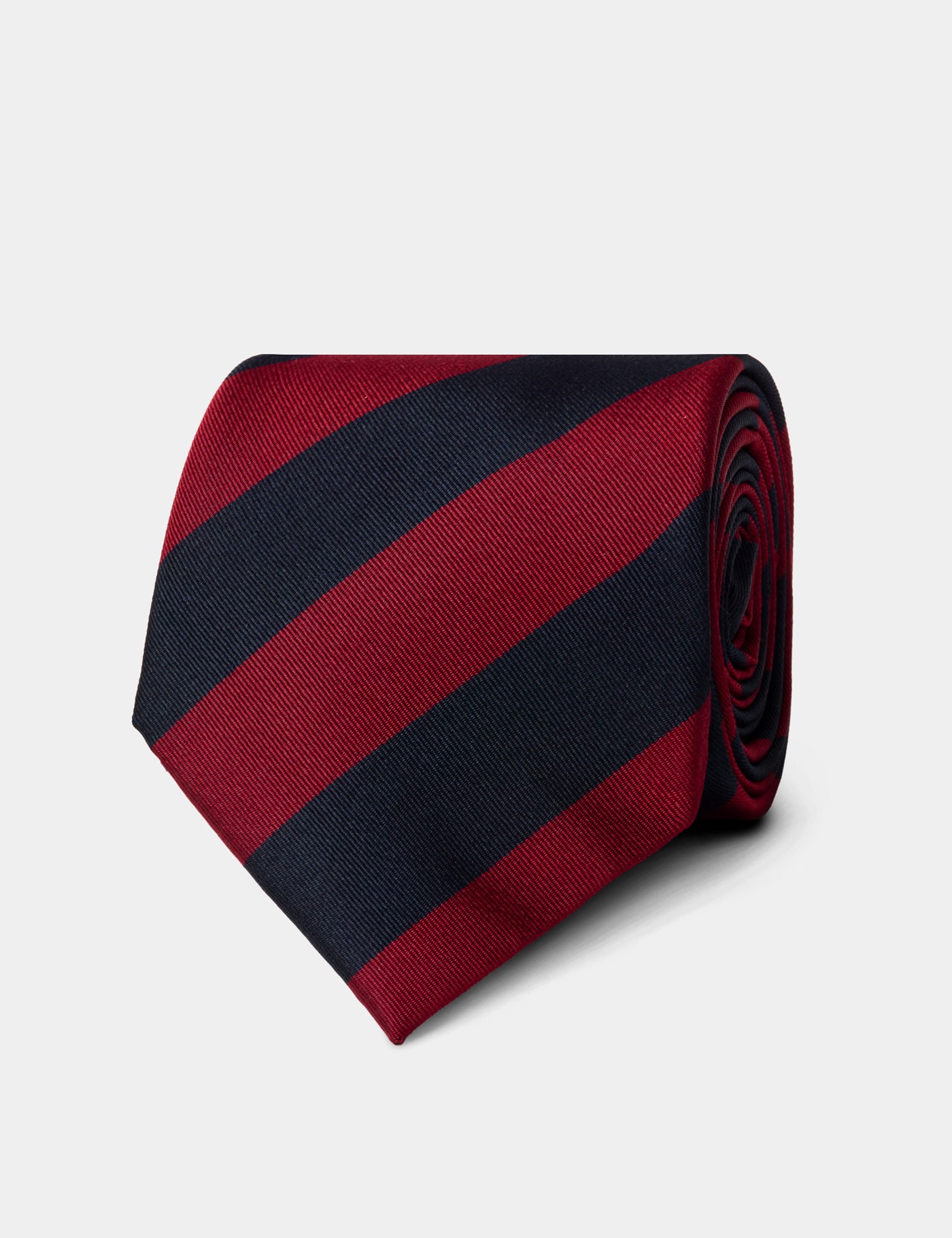 & & Red Wide Stripe Tie One