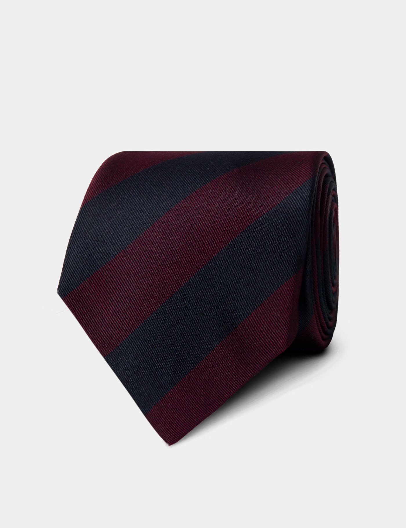 & & Burgundy Wide Stripe Tie One