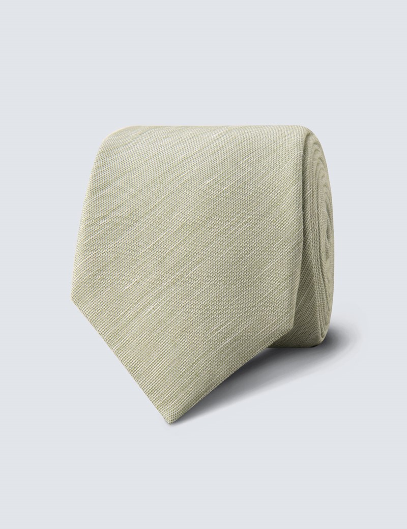 Men's Green Silk Blend Tie Hawes & Curtis