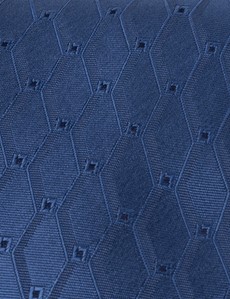 Krawatte – Seide – Standardbreite – dunkelblau Diamant Muster