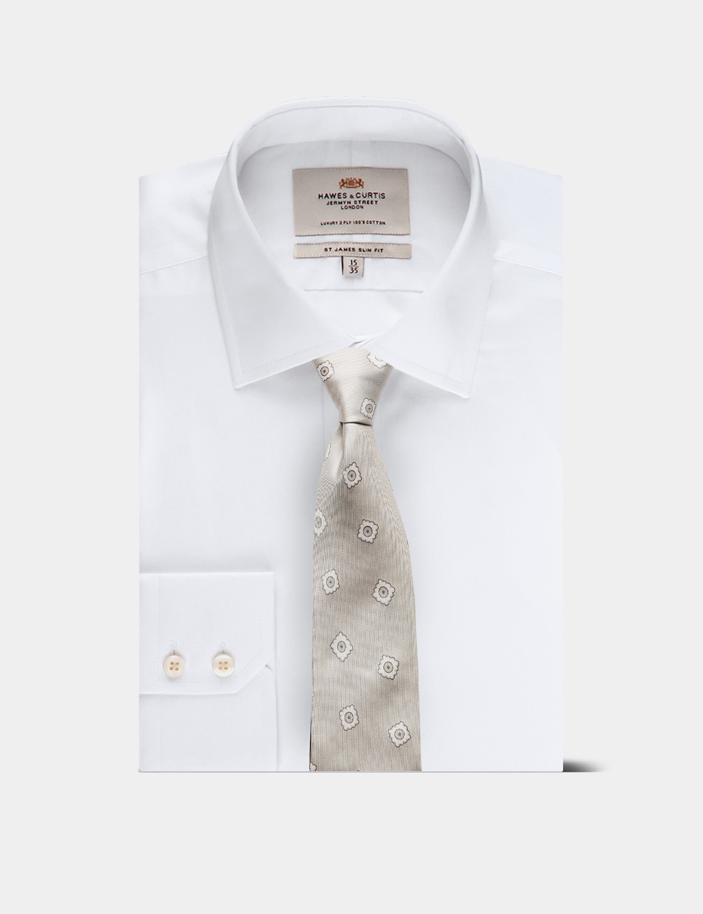 Hawes & Curtis Ivory Medallion 1913 Tie Size: One Size image 3
