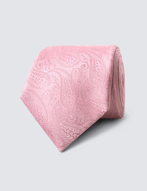 Hochzeits Kollektion – Krawatte – Seide – Paisley pink