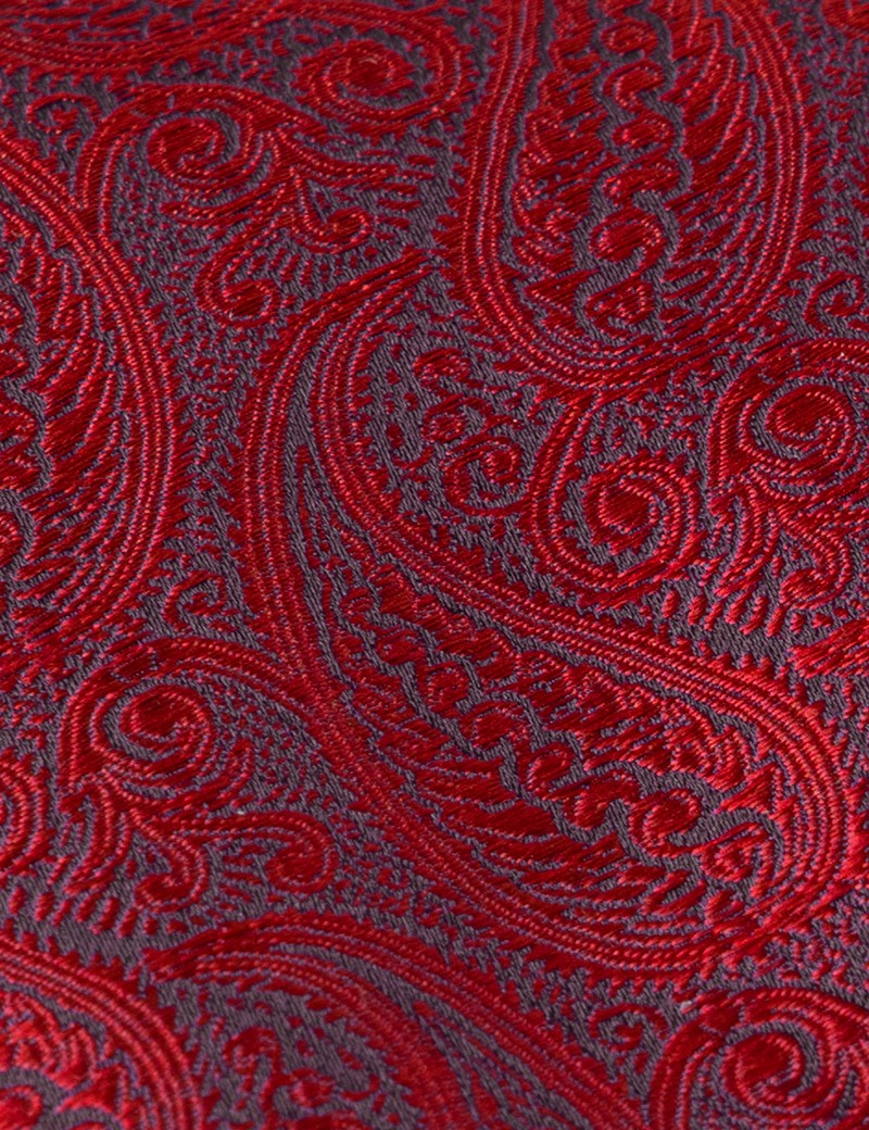 Hochzeits Kollektion – Krawatte – Seide – Paisley rot