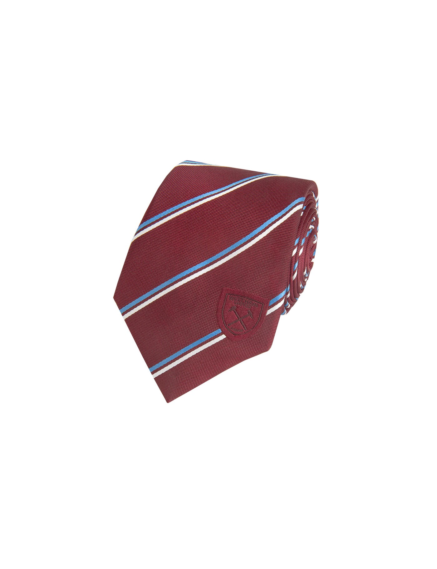 Men's Claret West Ham Club Stripe Tie - 100% Silk | Hawes & Curtis