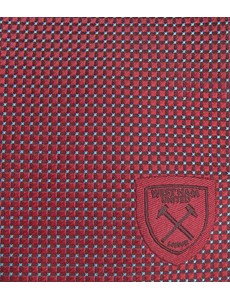 Elegante Seidenkrawatte – eingewebtes Muster – West Ham United Logo burgunder
