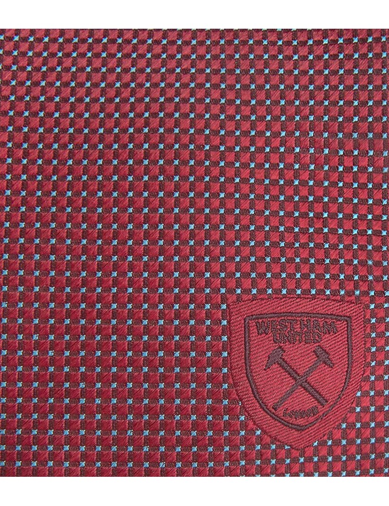 Elegante Seidenkrawatte – eingewebtes Muster – West Ham United Logo burgunder