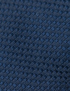 Krawatte – Seide – Standardbreite – Webmuster marineblau