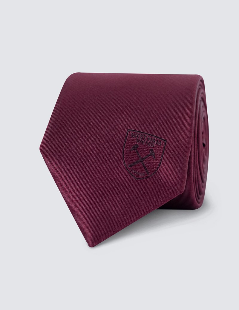 Men's Burgundy West Ham Tie - 100% Silk