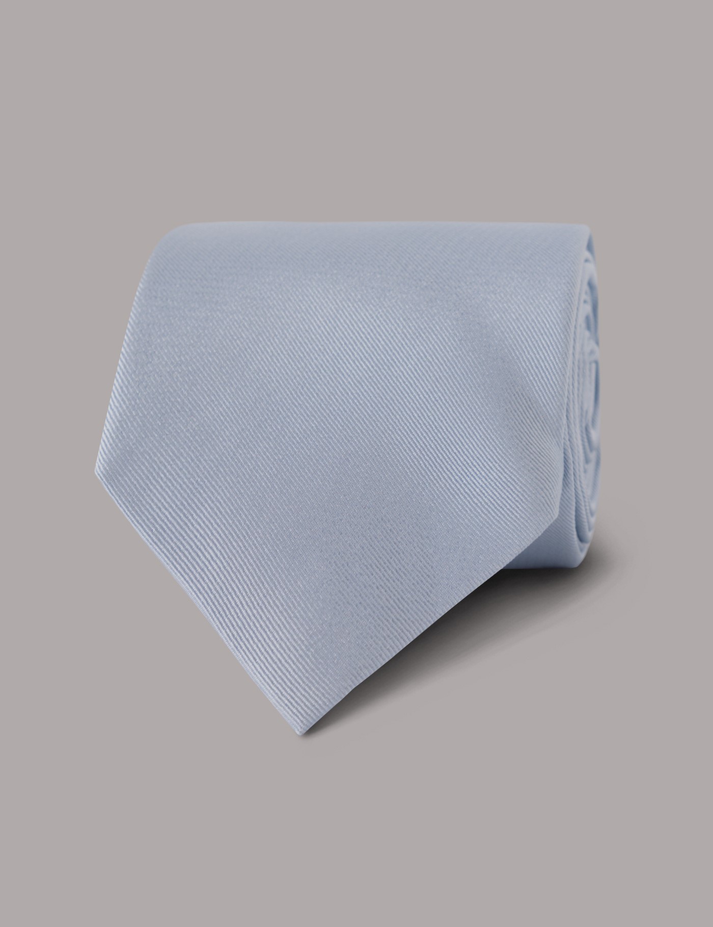 & Plain Sky Blue Repp Tie One