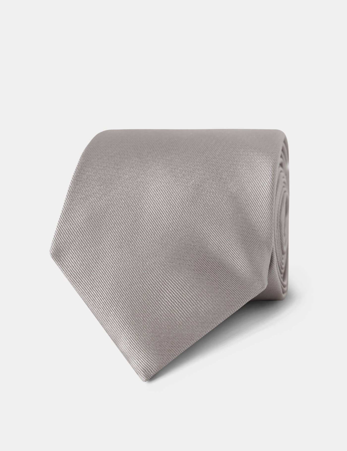 Hawes & Curtis Plain Silver Repp Tie Size: One Size